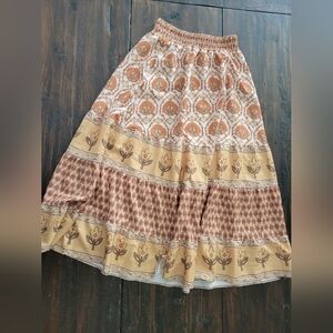 Bohemian Floral Print Skirt